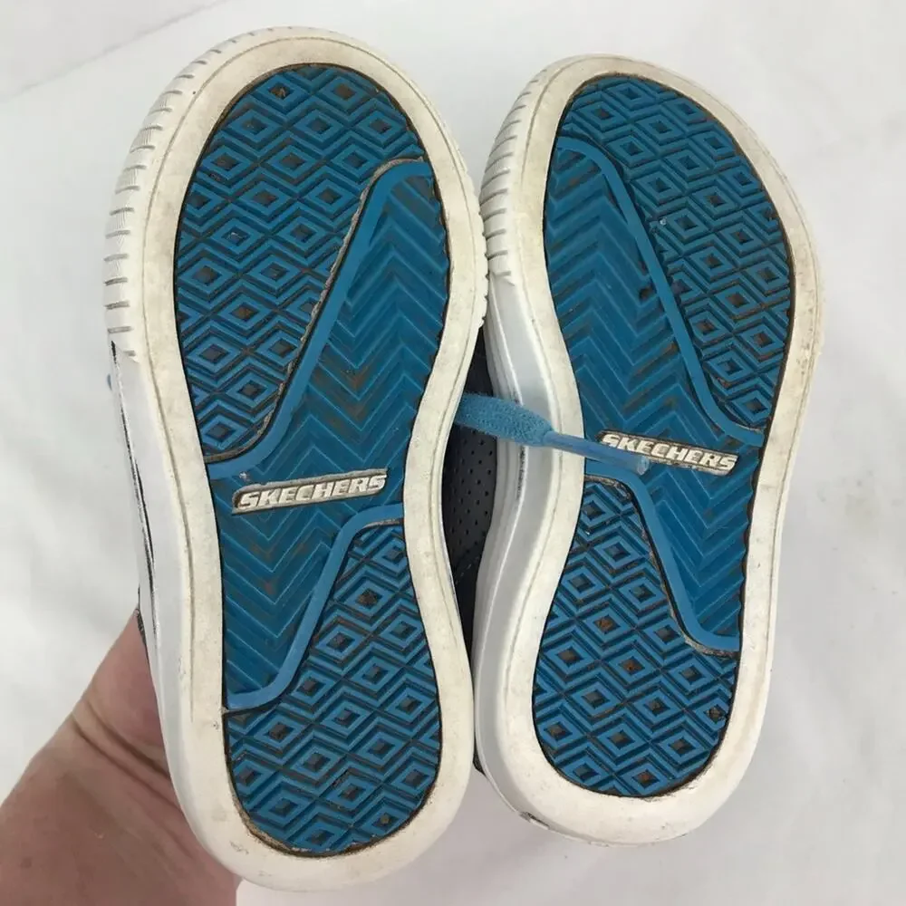 Skechers Gray Blue High Top Sneakers Toddler Sz 6